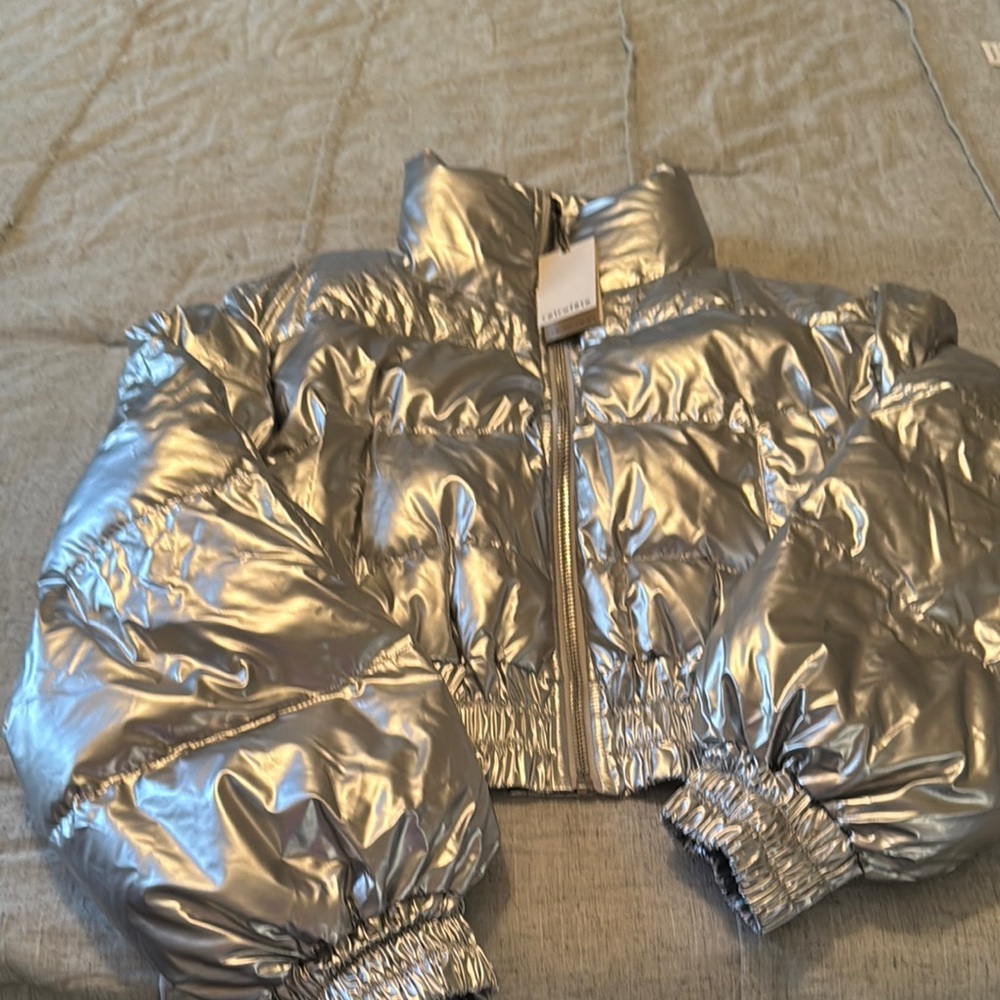 Women’s puffer Retrofete silver jacket